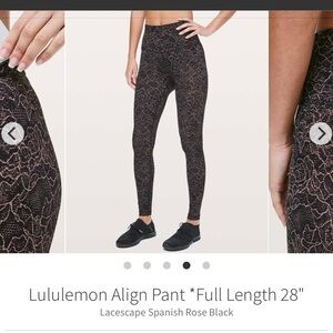 Like new Lululemon size 6 Align Pant *Full Length 28"